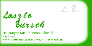 laszlo bursch business card